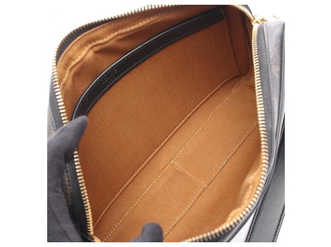 Céline Borsa a tracolla media Triomphe di Celine Marrone Nero - vista 3