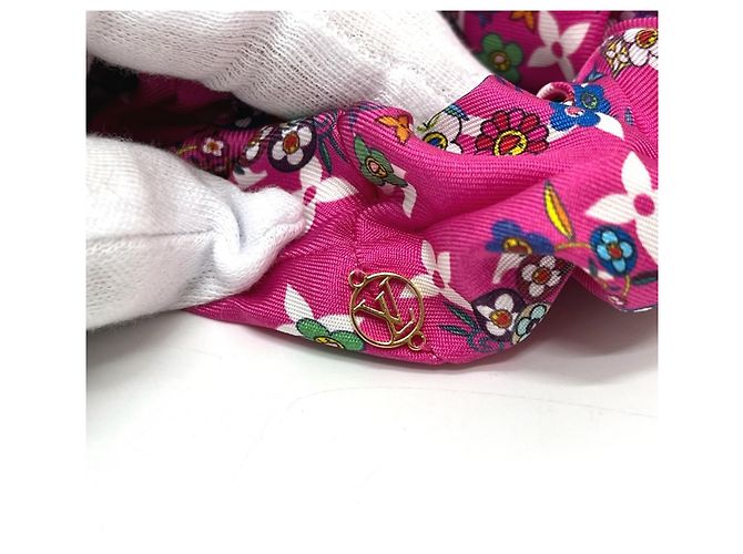 Set di Scrunchie in Seta Louis Vuitton Nero Bianco - vista 11
