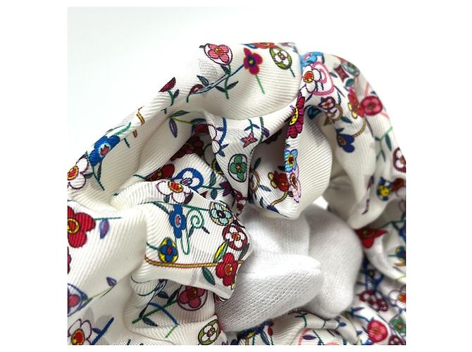 Set di Scrunchie in Seta Louis Vuitton Nero Bianco - vista 2