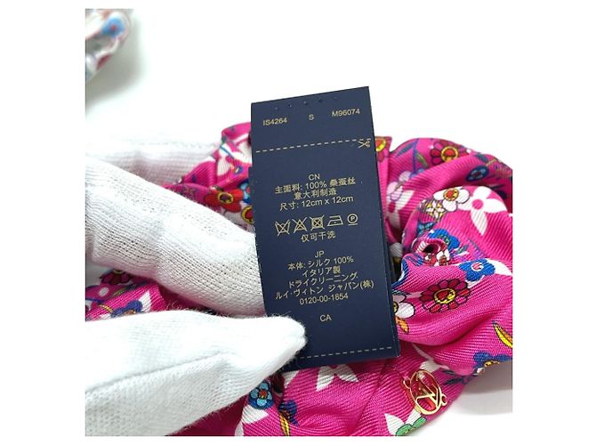 Set di Scrunchie in Seta Louis Vuitton Nero Bianco - vista 8