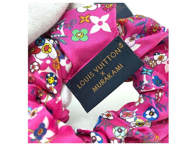 Set di Scrunchie in Seta Louis Vuitton Nero Bianco - vista 9