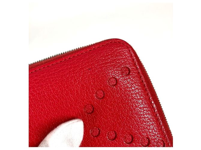 Hermès Cartera larga Hermes Evelyn Azap en rojo Roja - vista 10
