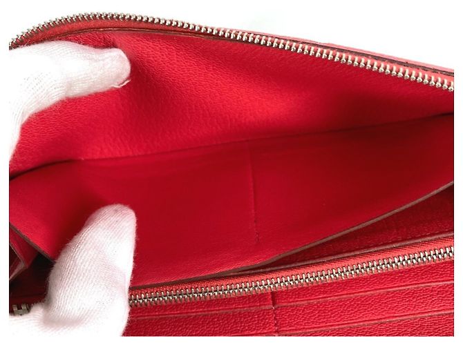 Hermès Cartera larga Hermes Evelyn Azap en rojo Roja - vista 13
