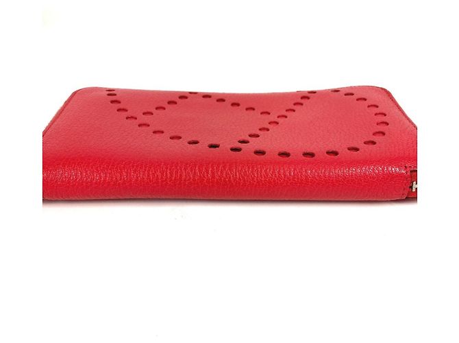 Hermès Cartera larga Hermes Evelyn Azap en rojo Roja - vista 5