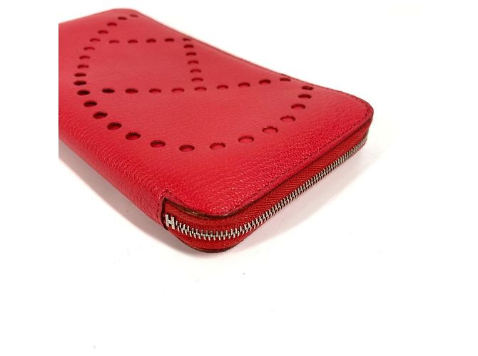 Hermès Cartera larga Hermes Evelyn Azap en rojo Roja - vista 6