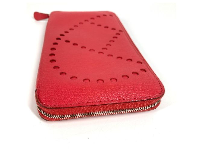 Hermès Cartera larga Hermes Evelyn Azap en rojo Roja - vista 7