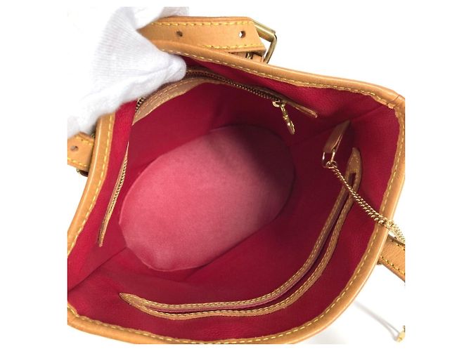 Borsa a Spalla Louis Vuitton Monogram Cherry Bucket PM Marrone Rosso Monogramma - vista 12