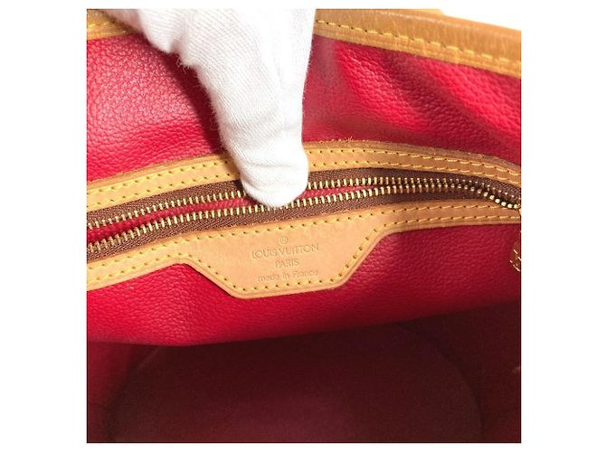 Borsa a Spalla Louis Vuitton Monogram Cherry Bucket PM Marrone Rosso Monogramma - vista 13