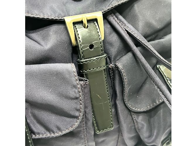 Zaino Prada Vela con placca logo triangolare in viola Porpora - Ansicht 11