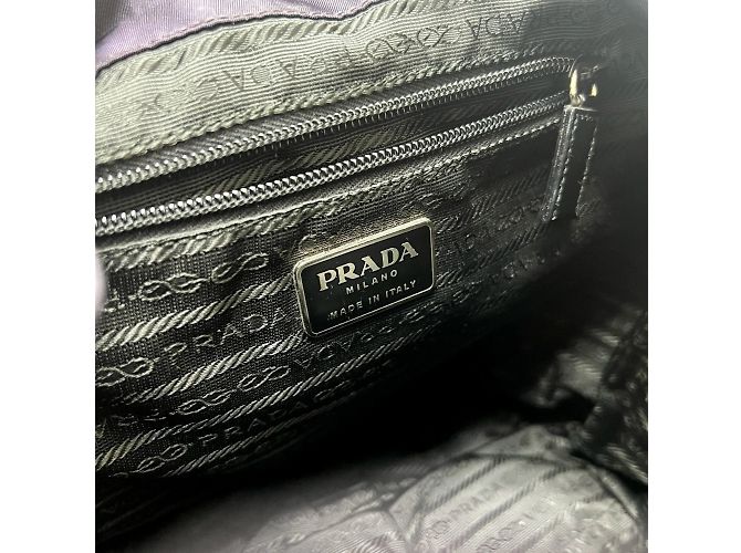 Zaino Prada Vela con placca logo triangolare in viola Porpora - Ansicht 13