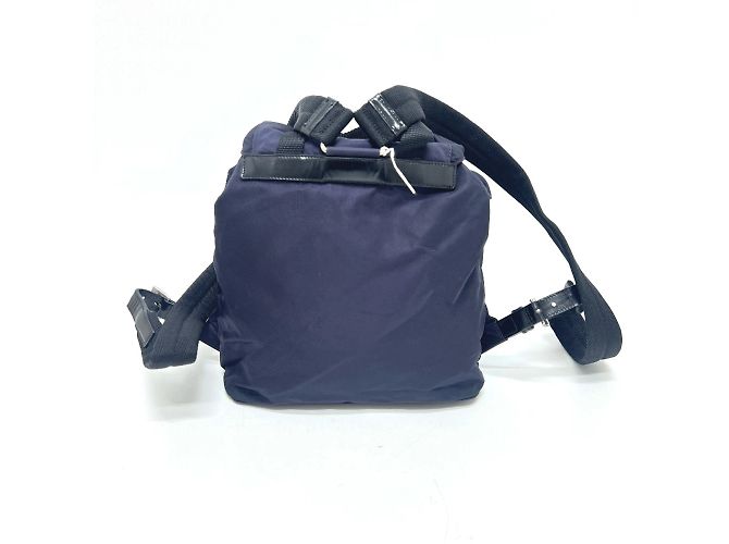 Zaino Prada Vela con placca logo triangolare in viola Porpora - Ansicht 3