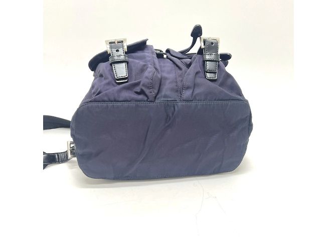 Zaino Prada Vela con placca logo triangolare in viola Porpora - Ansicht 5