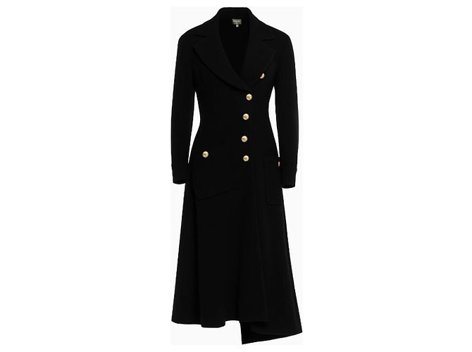 Abrigo Chanel Negro de Lana Modelo Cruzado FW 2020 - vista 2