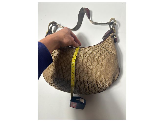 Street Chic Borsa Hobo Obliquo Dior Marrone Pelle - vista 11