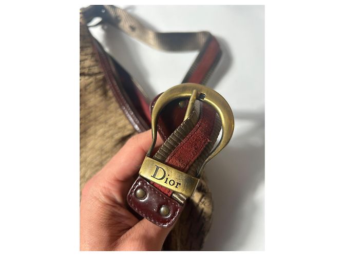Street Chic Borsa Hobo Obliquo Dior Marrone Pelle - vista 9
