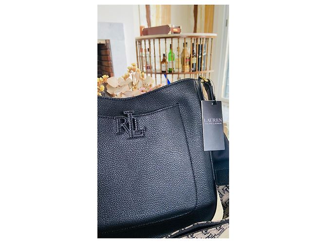 Clutch Ralph Lauren in pelle nera Nero - vista 10