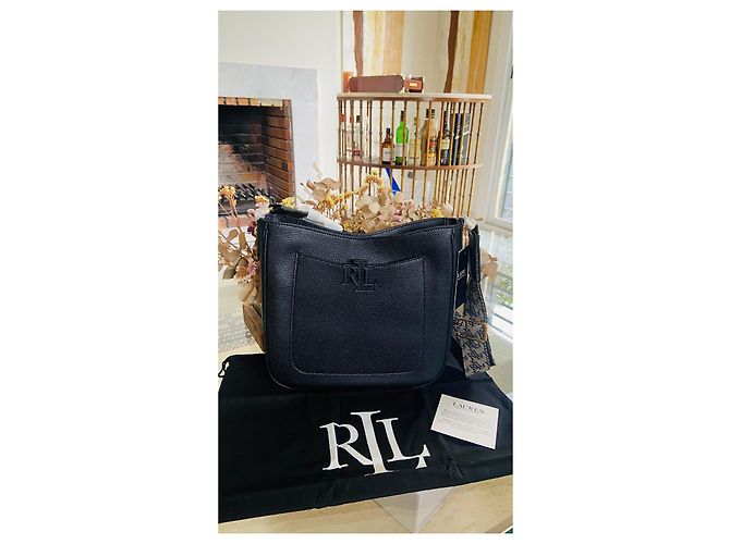 Clutch Ralph Lauren in pelle nera Nero - vista 2