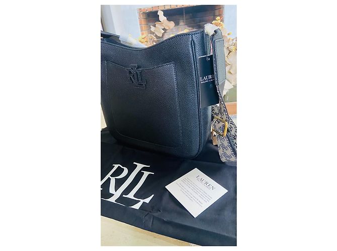 Clutch Ralph Lauren in pelle nera Nero - vista 3