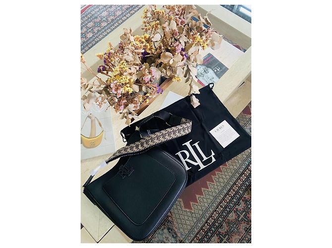 Clutch Ralph Lauren in pelle nera Nero - vista 4