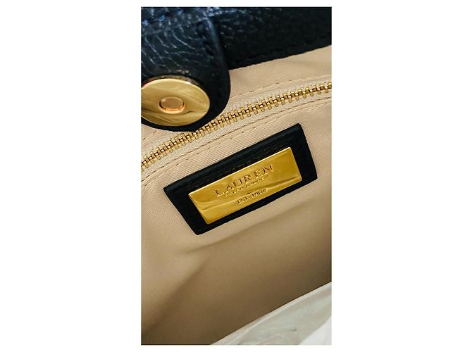 Clutch Ralph Lauren in pelle nera Nero - vista 5