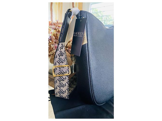 Clutch Ralph Lauren in pelle nera Nero - vista 8