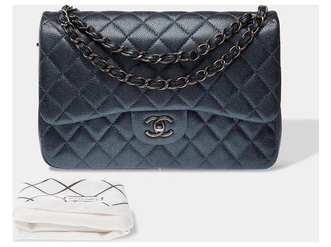 Borsa CHANEL Timeless/Classique in Pelle Grigia - 103165 Grigio - vista 2