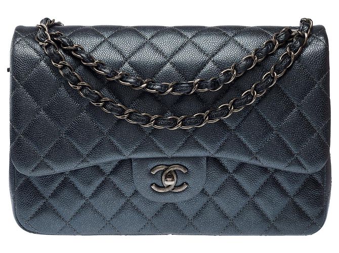 Borsa CHANEL Timeless/Classique in Pelle Grigia - 103165 Grigio - vista 3