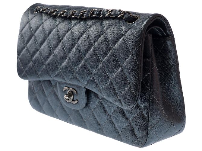 Borsa CHANEL Timeless/Classique in Pelle Grigia - 103165 Grigio - vista 5