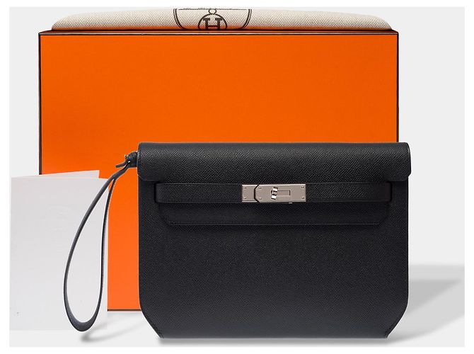 Hermès Borsa HERMES Kelly Depeches in Pelle Nera - 103161 Nero - vista 2
