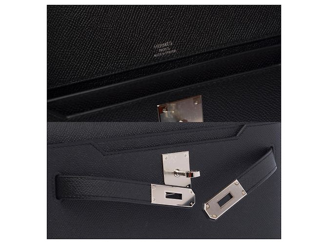 Hermès Borsa HERMES Kelly Depeches in Pelle Nera - 103161 Nero - vista 7