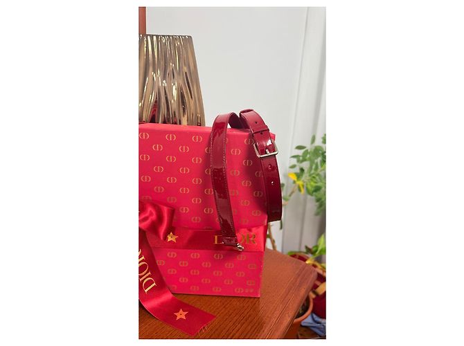 Christian Dior Lady Dior Medio in vernice Rosso - vista 20