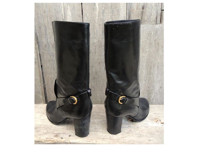 Sergio Rossi Stiefel aus schwarzem Leder - vista 4