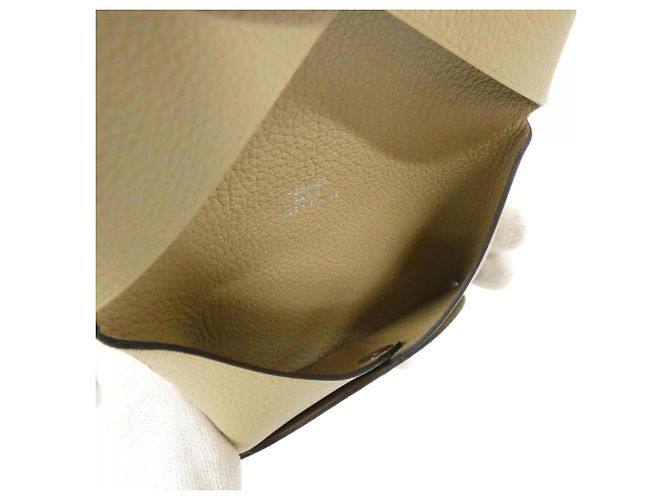 Visitenkartenetui Hermès Calvi Beige - Ansicht 3