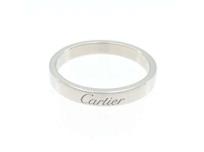 Gravierter Platinring von Cartier - Ansicht 2