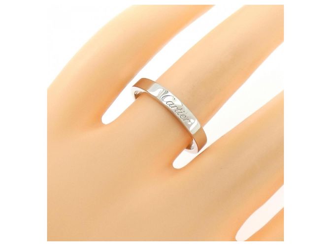 Gravierter Platinring von Cartier - Ansicht 3