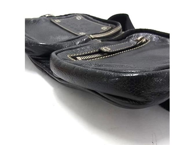 Borsa a tracolla in pelle nera Gucci Nero - vista 5