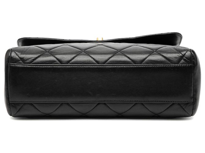 Chanel Schwarz Kleine Quadratische Lammleder Gerade Einfache Klappe - Ansicht 3