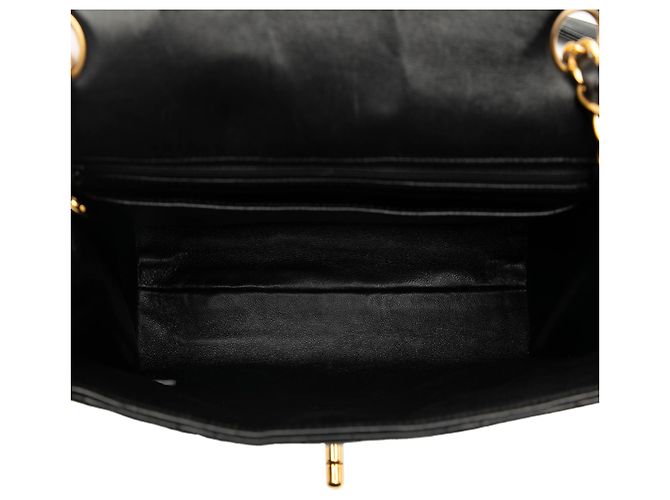 Chanel Schwarz Kleine Quadratische Lammleder Gerade Einfache Klappe - Ansicht 4