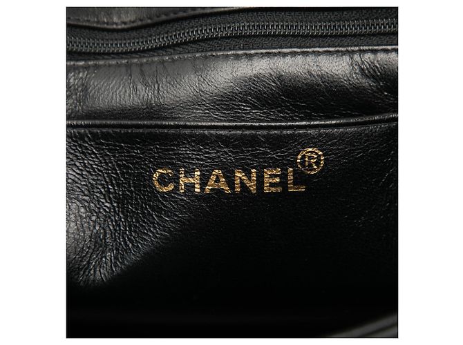 Chanel Schwarz Kleine Quadratische Lammleder Gerade Einfache Klappe - Ansicht 5