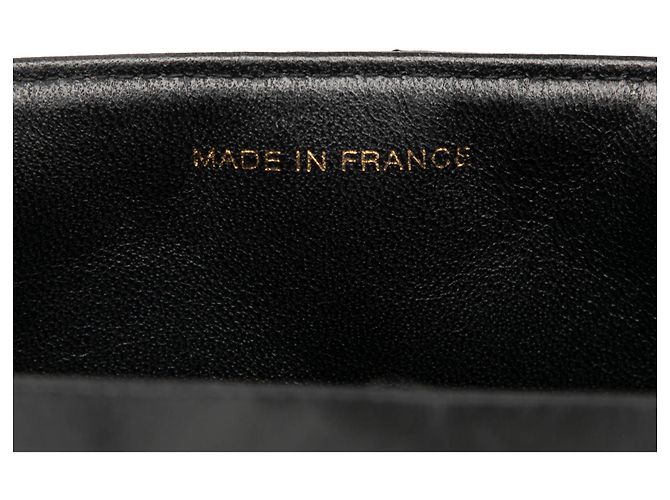 Chanel Schwarz Kleine Quadratische Lammleder Gerade Einfache Klappe - Ansicht 6