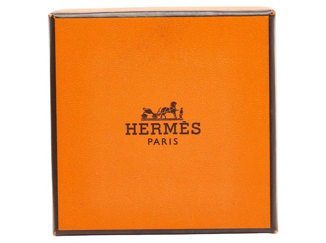Ring Anello per foulard Motivo Collier de Chien Hermès Argento Arancione - vista 7