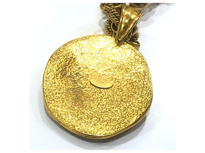 Collana Vintage Coco Mark Motivo Sole in Oro Chanel D'oro - vista 3