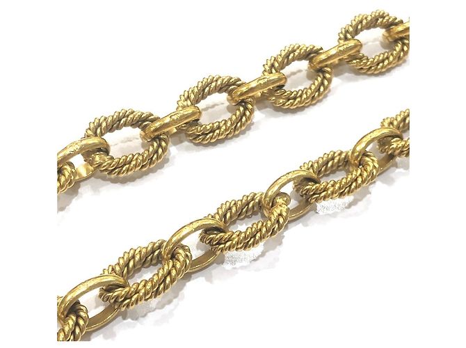 Collana Vintage Coco Mark Motivo Sole in Oro Chanel D'oro - vista 7