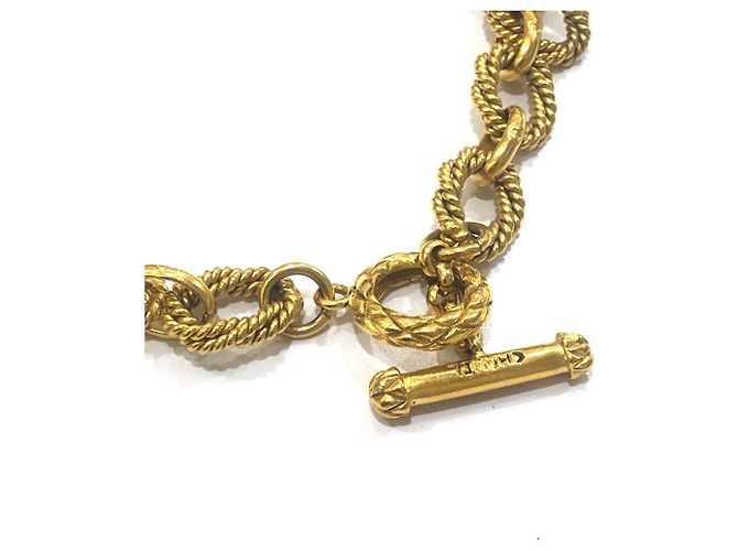 Collana Vintage Coco Mark Motivo Sole in Oro Chanel D'oro - vista 8