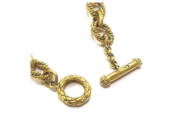 Collana Vintage Coco Mark Motivo Sole in Oro Chanel D'oro - vista 9