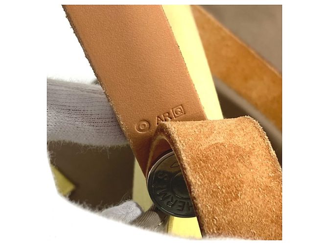 Hermès HERMES Zwei-Farben Cabag Elan PM Schultertasche/Shopper Beige Gelb - Ansicht 12