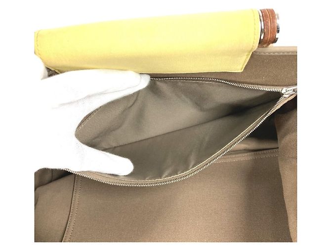 Hermès HERMES Zwei-Farben Cabag Elan PM Schultertasche/Shopper Beige Gelb - Ansicht 14