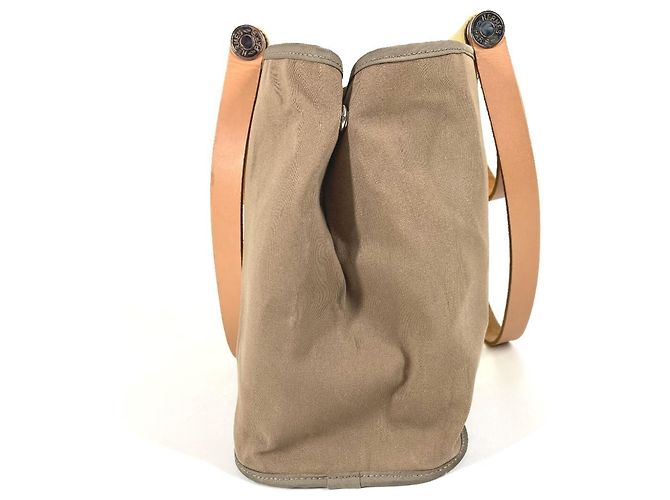 Hermès HERMES Zwei-Farben Cabag Elan PM Schultertasche/Shopper Beige Gelb - Ansicht 3
