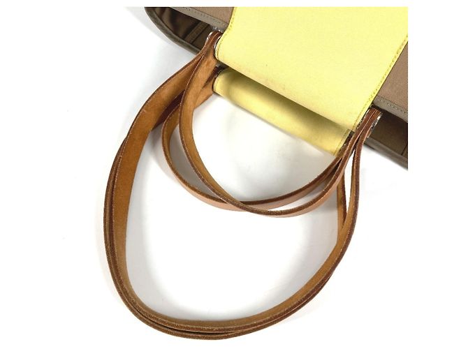 Hermès HERMES Zwei-Farben Cabag Elan PM Schultertasche/Shopper Beige Gelb - Ansicht 8