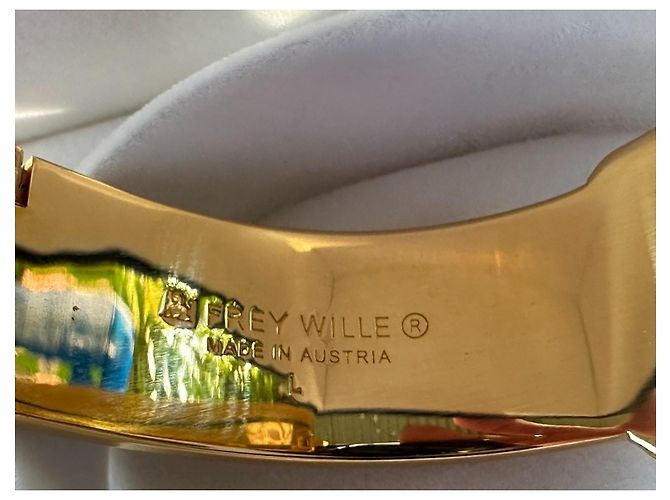 Bracciale largo in oro con chiusura Frey Wille - Design Hundertwasser Multicolore - vista 7